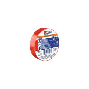 TESA 53988 Nastro isolante professionale in PVC per applicazione elettriche Rosso 33mt x 19 mm