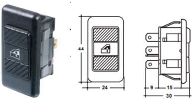 Alzacrtistallo Pulsantiera Alzacristallo Auto Universale Anteriore Lato Dx E Sx 6 Pin