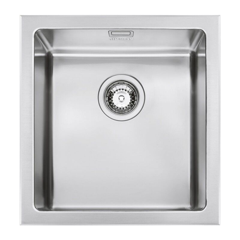 Lavello incasso monovasca semifilo 40x46 cm inox spazzolato - Smeg VQR40