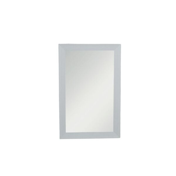 toscohome specchio rettangolare 67x97 cm con cornice bianco larice - alba