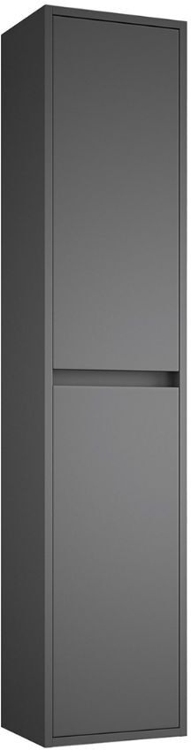 Toscohome Colonna bagno sospesa 140h cm colore grigio opaco con 2 ante - Iridesa