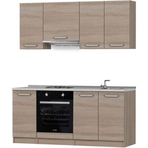 toscohome cucina completa 180 cm compresa di elettrodomestici colore rovere - sumy