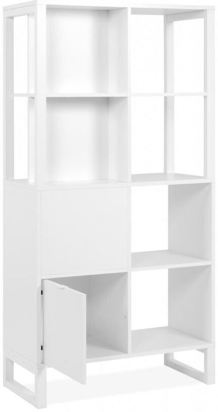 Toscohome Credenza a giorno 83,5x165h cm bifacciale con ripiani colore bianco - Sumatra20A