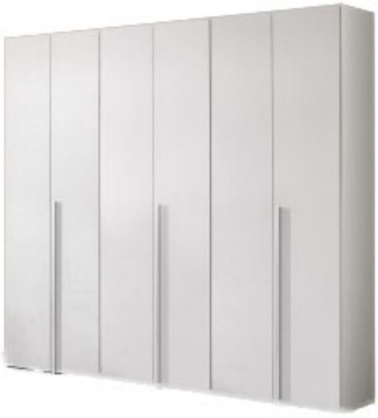 Toscohome Armadio a 6 ante 258x236h cm colore bianco frassinato - Terranova