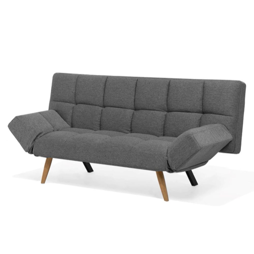 toscohome divano letto con braccioli reclinabili colore grigio 181 cm  - dube