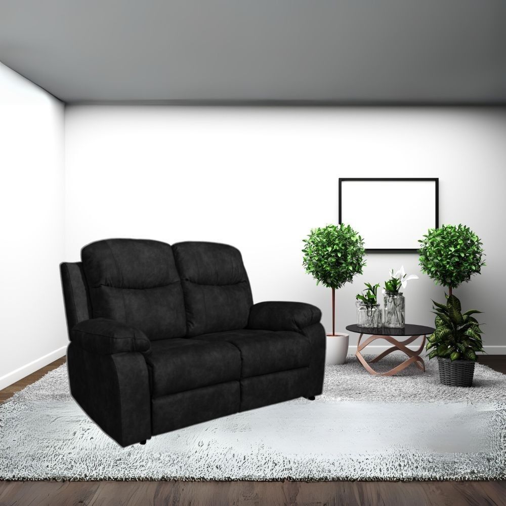 toscohome divano 2 posti rivestito in tessuto ecopelle colore grafite - chicago