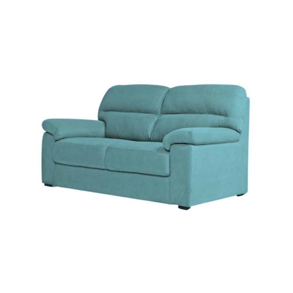 toscohome divano 3 posti con piedini quadrati colore tessuto verde acqua - alenda