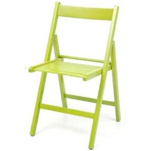 Toscohome Sedia pieghevole in legno colore verde  Penelope