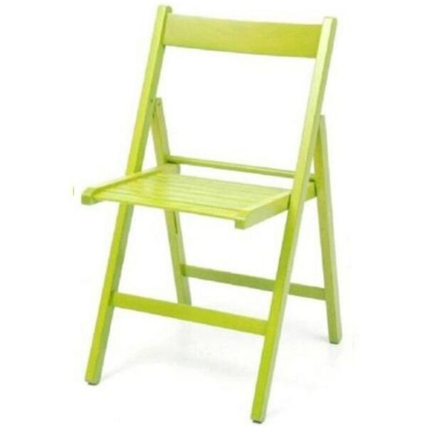 toscohome sedia pieghevole in legno colore verde  penelope