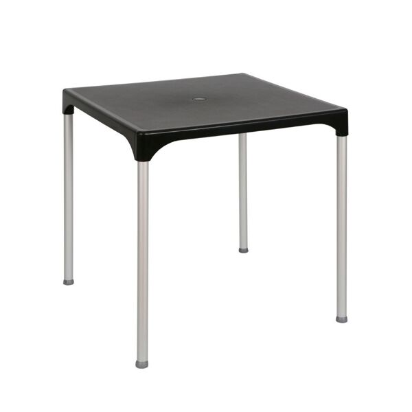 toscohome tavolo quadrato 70x70 cm in polipropilene colore nero - prime