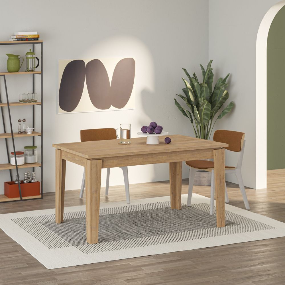 Toscohome Tavolo allungabile 140x80 cm colore rovere oak - Tolmen