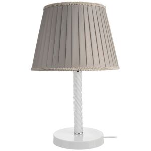 Toscohome Lampada da tavolo in vetro colore bianco Piray