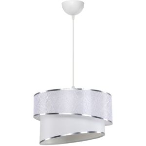 Toscohome Lampada da soffitto con paralume tessuto bianco - Turna ASZ1714