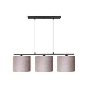 Toscohome Lampada a sospensione 80cm con paralumi tessuto beige - Medusa