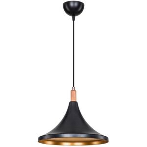 Toscohome Lampada a sospensione 70h cm colore nero e oro Kano