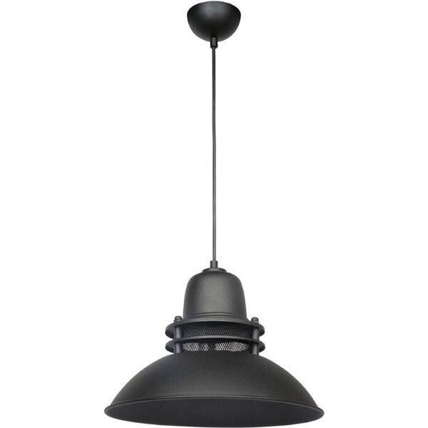 toscohome lampada a sospensione 95h colore nero stile industriale tibet