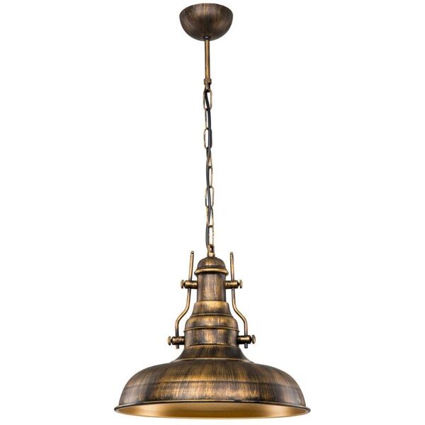 toscohome lampada a sospensione 70 cm stile industriale colore oro antichizzato