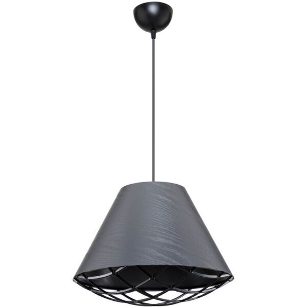 toscohome lampada da soffitto moderna con paralume in tessuto antracite - ayda asz1560