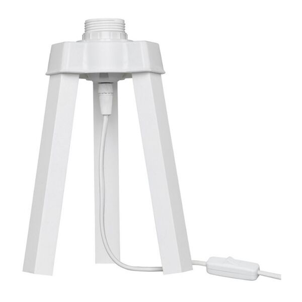 toscohome lampada da tavolo treppiede legno color bianco - piko mdl4768