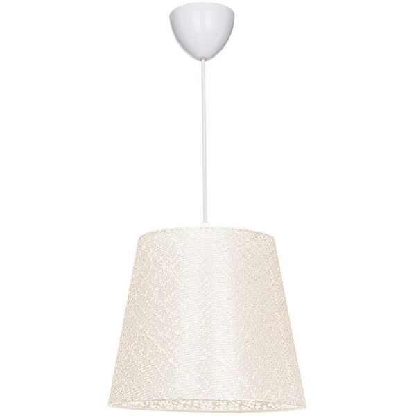 toscohome lampada a sospensione in tessuto beige conic