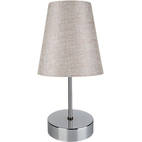 toscohome lampada da tavolo cromo beige estelya az1068