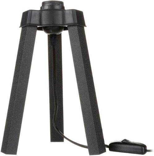 toscohome lampada da tavolo treppiede legno color nero - piko mdl4769