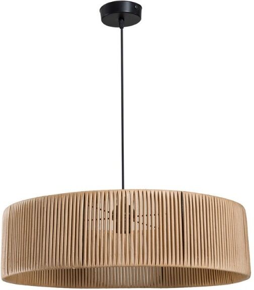 Toscohome Lampada da soffitto stile rustico in carta effetto bamboo caffÃ¨ - Roya ASZ1747