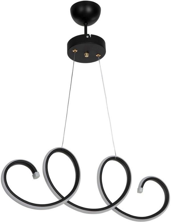 Toscohome Lampada Led a sospensione 60 cm forma spirale colore nera - Afra