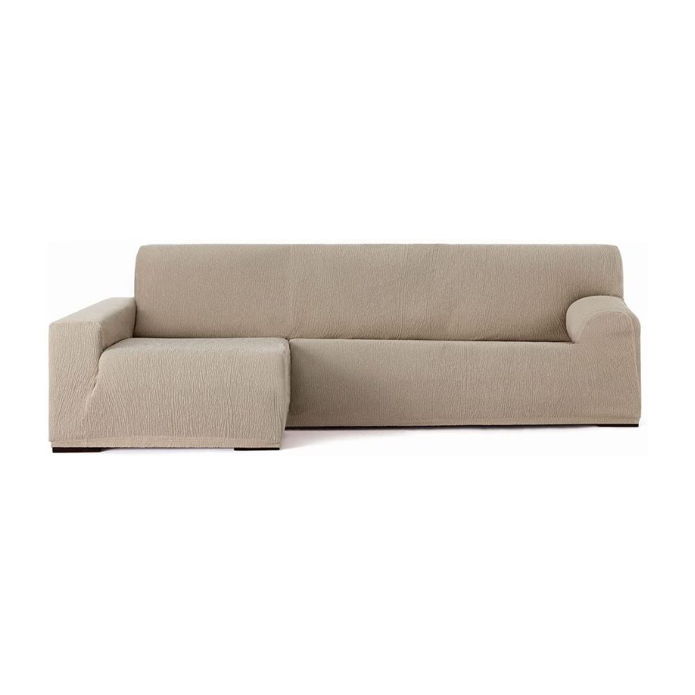 Toscohome Copridivano elastico 250/310 cm penisola sinistra beige bracciolo lungo - Troya