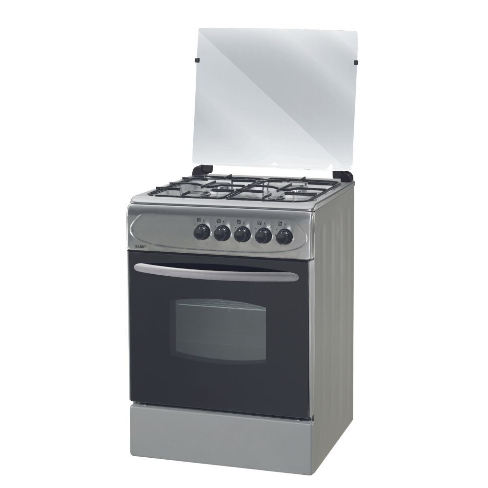 Cucina con forno a gas e piano in inox - Samet Ares