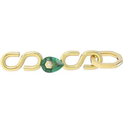 Swarovski Extender Numina, Verde, Finitura oro 18K OS Swarovski Extender Numina, Verde, Finitura oro 18K OS