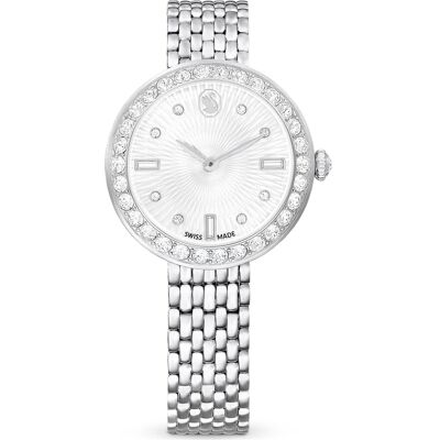 Swarovski Orologio Matrix tennis 7-link, Fabbricato in Svizzera, Bracciale di metallo, Tono argentato, Acciaio inossidabile OS Swarovski Orologio Matrix tennis 7-link, Fabbricato in Svizzera, Bracciale di metallo, Tono argentato, Acciaio inossidabile OS