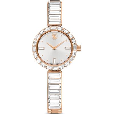 Swarovski Orologio Matrix bangle, Fabbricato in Svizzera, Bracciale in cristallo, Bianco, Finitura in tono oro rosa OS Swarovski Orologio Matrix bangle, Fabbricato in Svizzera, Bracciale in cristallo, Bianco, Finitura in tono oro rosa OS