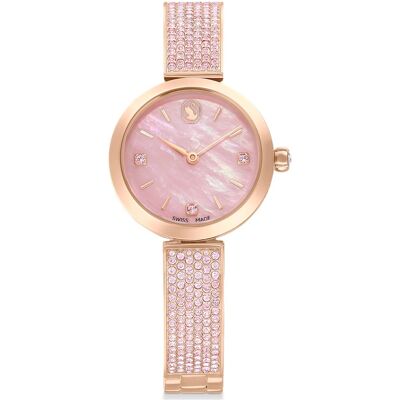 Swarovski Orologio Illumina, Fabbricato in Svizzera, Bracciale in cristallo, Rosa, Finitura in tono oro rosa OS Swarovski Orologio Illumina, Fabbricato in Svizzera, Bracciale in cristallo, Rosa, Finitura in tono oro rosa OS