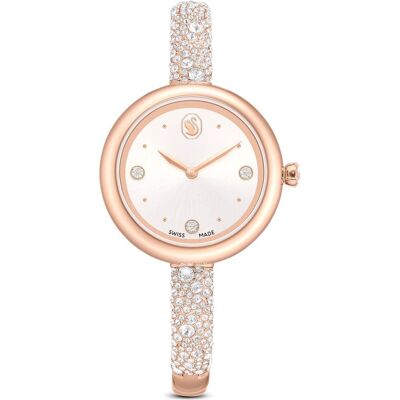 Swarovski Orologio Sublima bangle, Fabbricato in Svizzera, Bracciale di metallo, Tono oro rosa, Finitura in tono oro rosa OS Swarovski Orologio Sublima bangle, Fabbricato in Svizzera, Bracciale di metallo, Tono oro rosa, Finitura in tono oro rosa OS