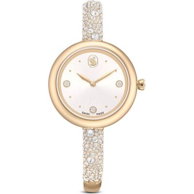 Swarovski Orologio Sublima bangle, Fabbricato in Svizzera, Bracciale di metallo, Tono dorato, Finitura in tonalità champagne dorato OS Swarovski Orologio Sublima bangle, Fabbricato in Svizzera, Bracciale di metallo, Tono dorato, Finitura in tonalità champagne dorato OS