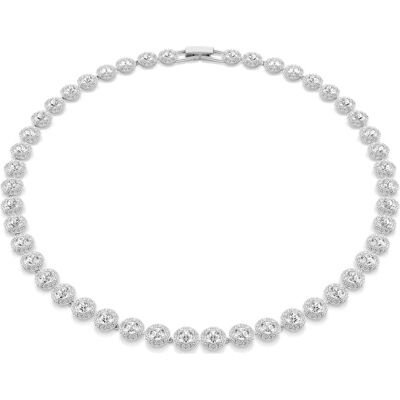 Swarovski Collana Una Angelic, Taglio Round, Media, Bianca, Placcato rodio M Swarovski Collana Una Angelic, Taglio Round, Media, Bianca, Placcato rodio M