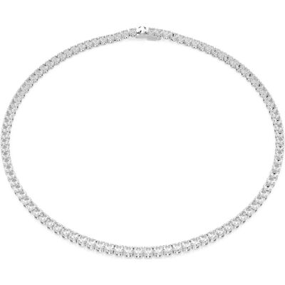 Swarovski Collana Matrix Tennis, Taglio Round, Bianca, Placcato rodio M Swarovski Collana Matrix Tennis, Taglio Round, Bianca, Placcato rodio M