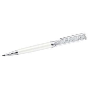 Swarovski Penna a sfera Crystalline, Bianco, Laccato bianco, cromato