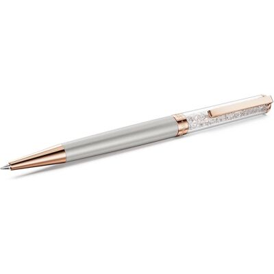 Swarovski Penna a sfera Crystalline, Grigio, Laccato grigio, placcato color oro rosa OS Swarovski Penna a sfera Crystalline, Grigio, Laccato grigio, placcato color oro rosa OS
