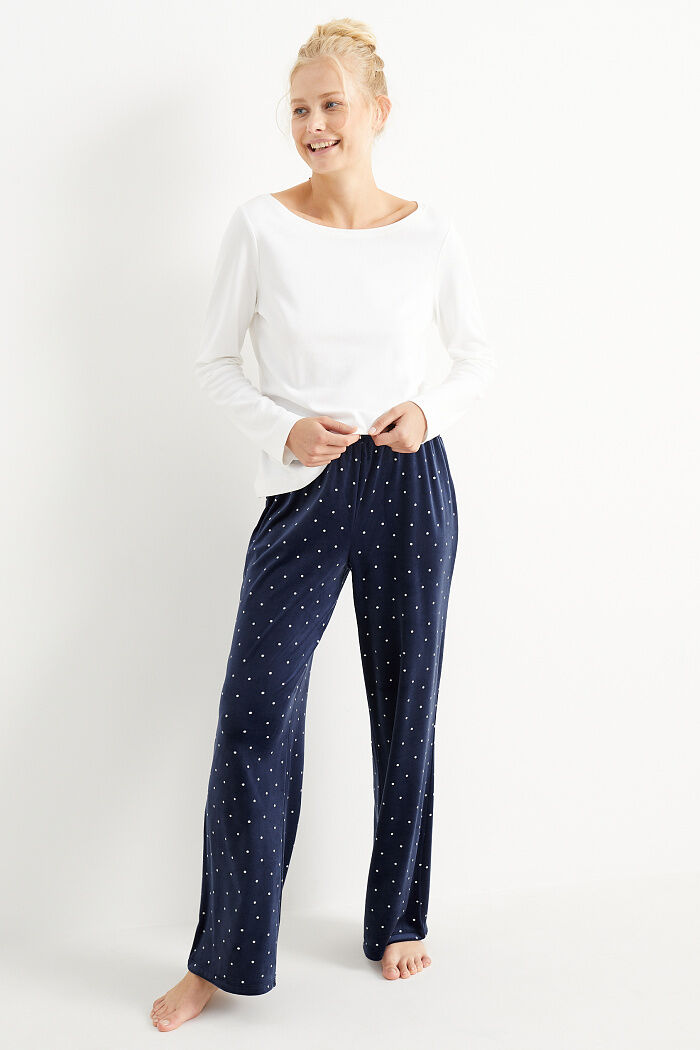 C&A Pantaloni pigiama-a pois, Blu, Taille: M