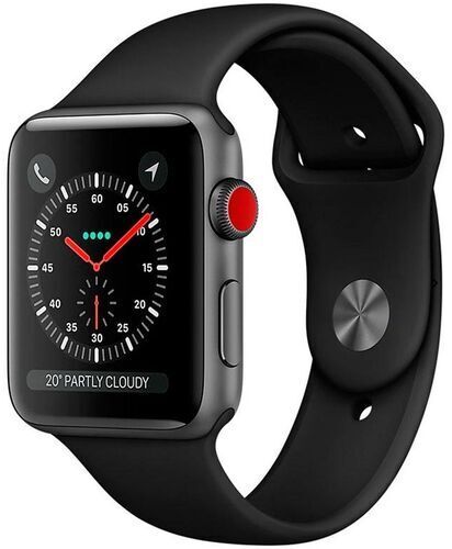 Apple Watch Series 3 (2017)   38 mm   Alluminio   GPS + Cellular   grigio   Cinturino Sport nero