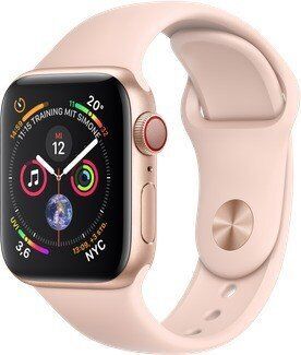 Apple Watch Series 4 (2018)   40 mm   Alluminio   GPS + Cellular   oro   Cinturino Sport rosa