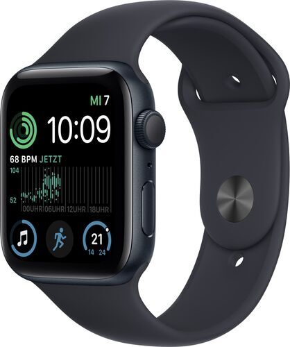 Apple Watch SE 44 mm (2022)   GPS   Mezzanotte   Sportarmband Mitternacht M/L