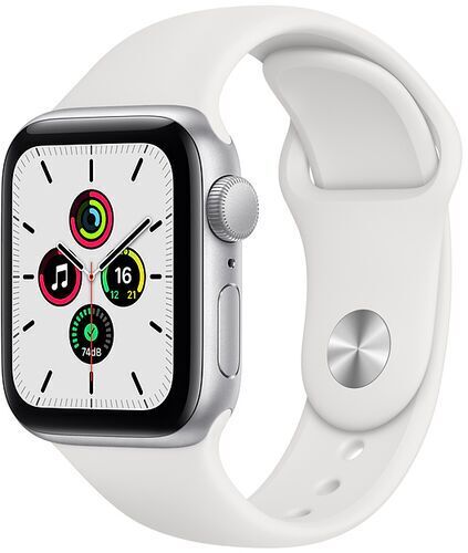 Apple Watch SE Alluminio 40 mm (2020)   WiFi + Cellular   argento   Sportarmband weiß S/M