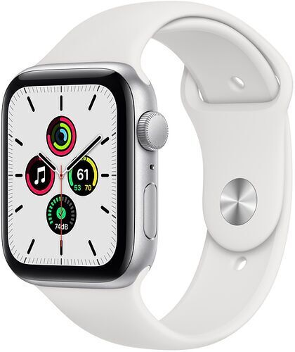 Apple Watch SE Alluminio 44 mm (2020)   WiFi + Cellular   argento   Cinturino Sport bianco