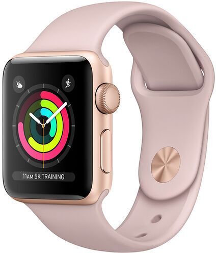 Apple Watch Series 3 (2017)   38 mm   Alluminio   GPS   oro   Cinturino Sport rosa