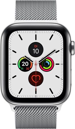 Apple Watch Series 5 (2019)   44 mm   Acciaio inossidabile   GPS + Cellular   argento   Loop in maglia milanese color argento