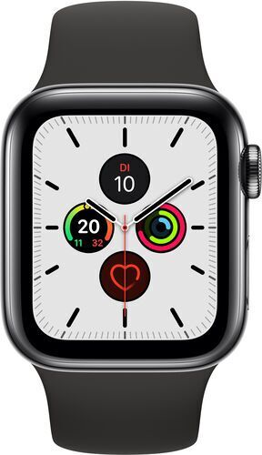 Apple Watch Series 5 (2019)   40 mm   Acciaio inossidabile   GPS + Cellular   nero   Cinturino Sport nero