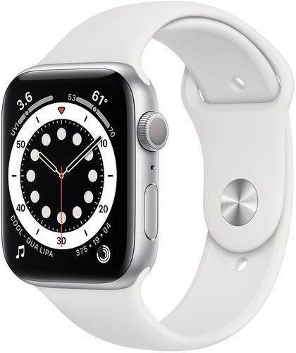 Apple Watch Series 6 Alluminio 44 mm (2020)   GPS + Cellular   argento   Cinturino Sport bianco